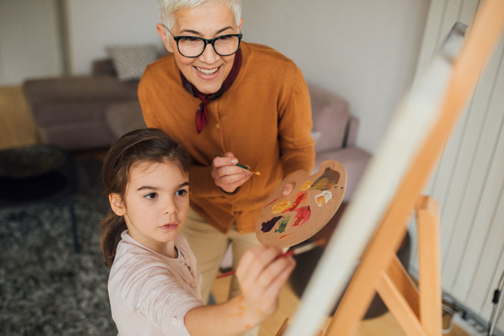 Painting with Grandkids